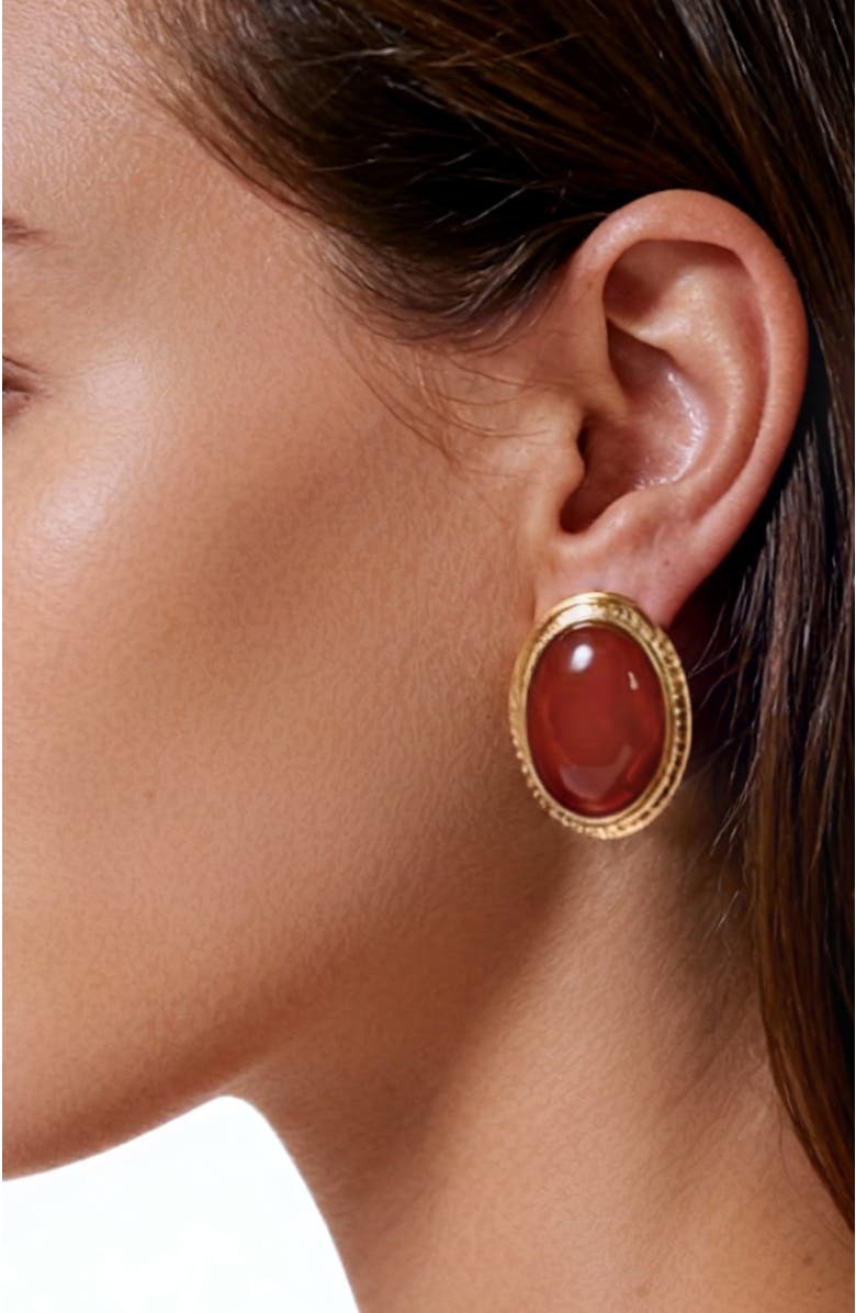 RC RETRO CHIC Large Babylon Earrings, Alternate, color, Red