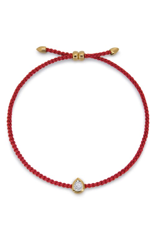 Monica Vinader Lab Grown Diamond Pear Slider Bracelet in 18Ct Gold Vermeil at Nordstrom