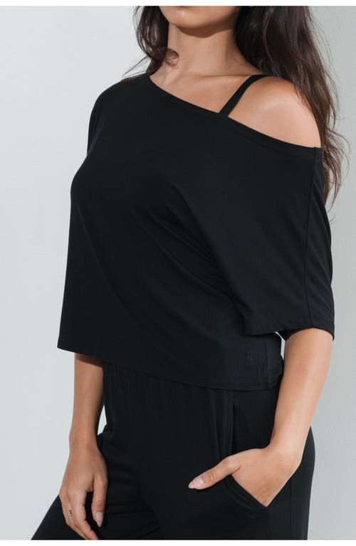 Vitality Vital Off Shoulder Tee In Black