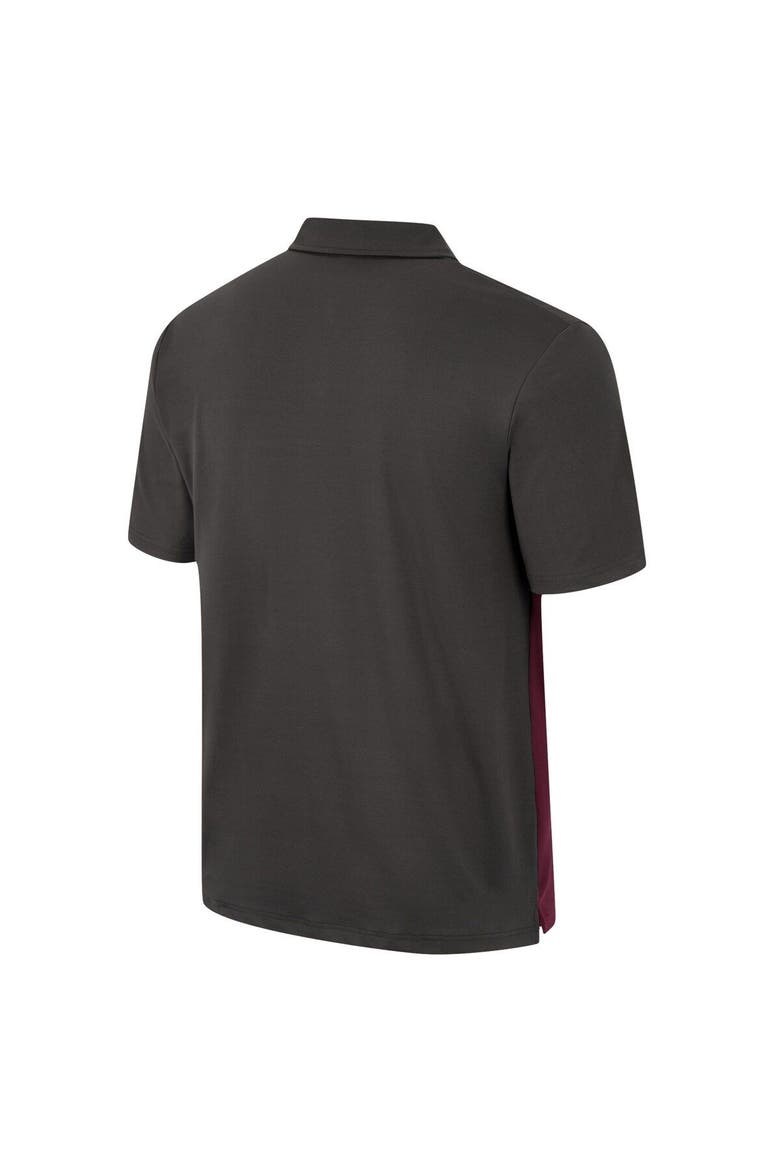 Men's Colosseum Charcoal Mississippi State Bulldogs Two Yutes Polo, Alternate, color, Charcoal