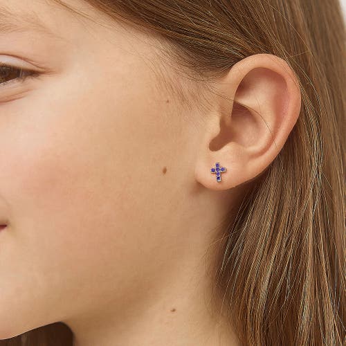 Shop In Season Jewelry The Cross Earrings In Purple