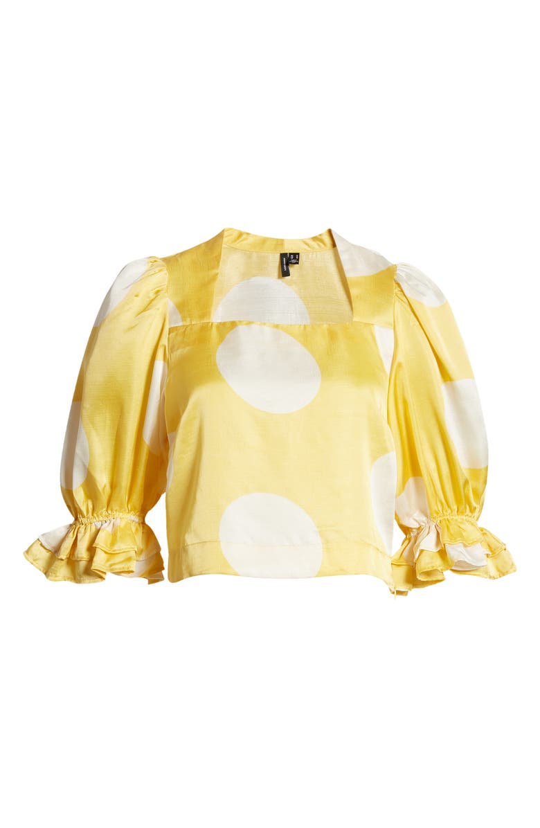 VERO MODA Women's Polka Dot Top, Alternate, color, Cornsilk