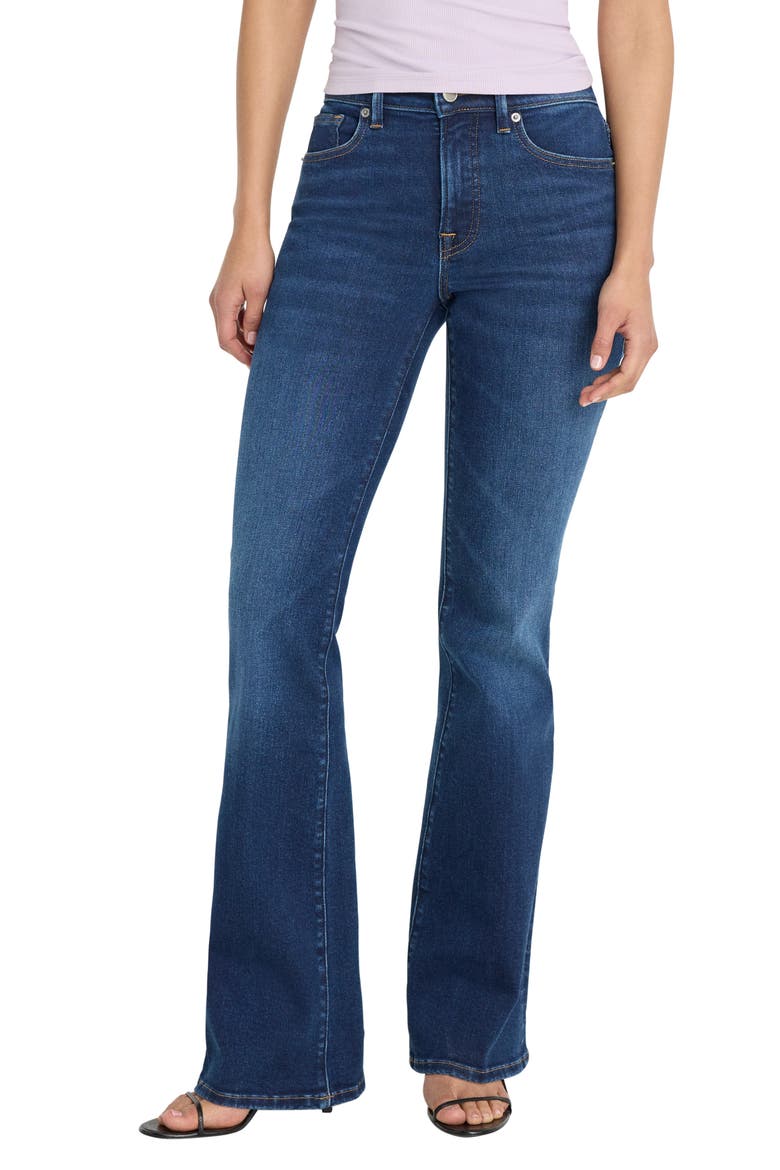 Compression Good Legs Flare Jeans, Main, color, INDIGO1229