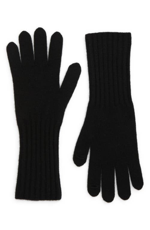 Vince Boiled Cashmere Gloves In Black