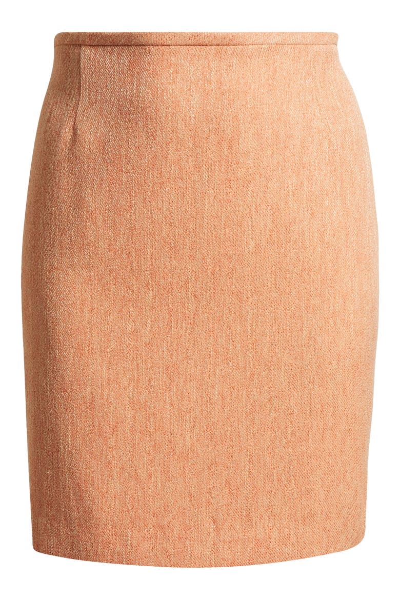 Summertime Tweed Pencil Skirt, Alternate, color, SALMON