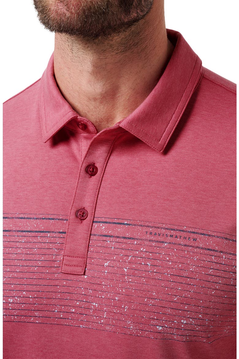 Final Call Chest Stripe Piqué Polo, Alternate, color, ROSE WINE