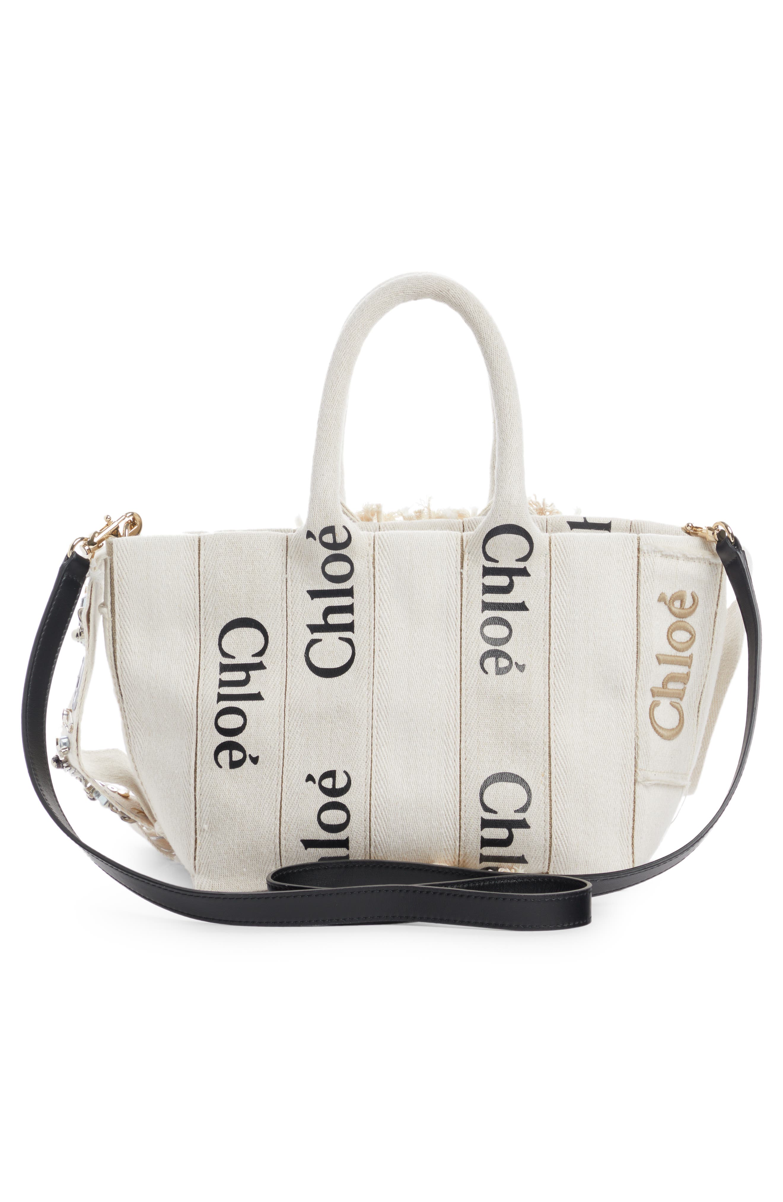 Chloé Medium Woody Woven Patch Tote, Alternate, color, 