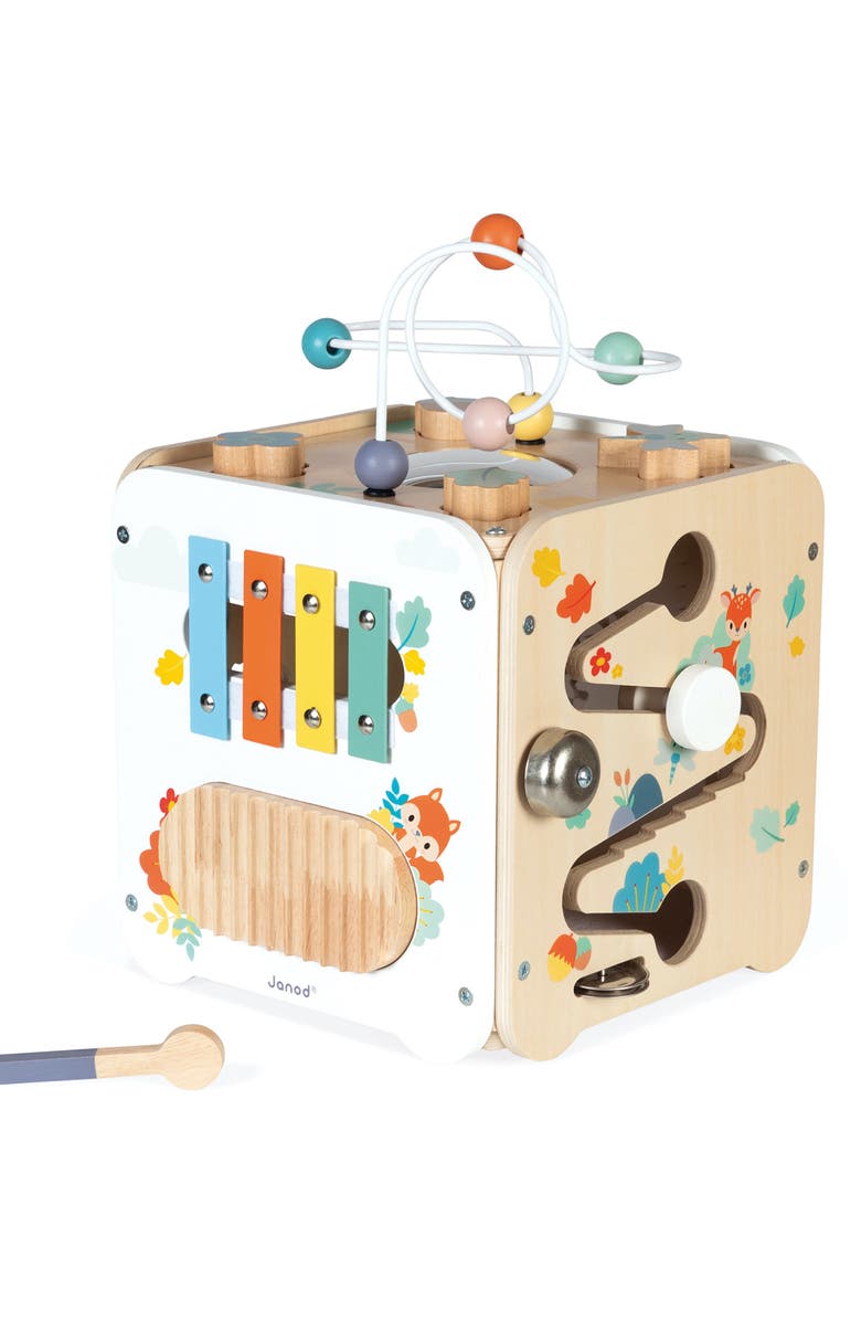 Janod Pure Large Multi-Activity Play Cube, Alternate, color, 