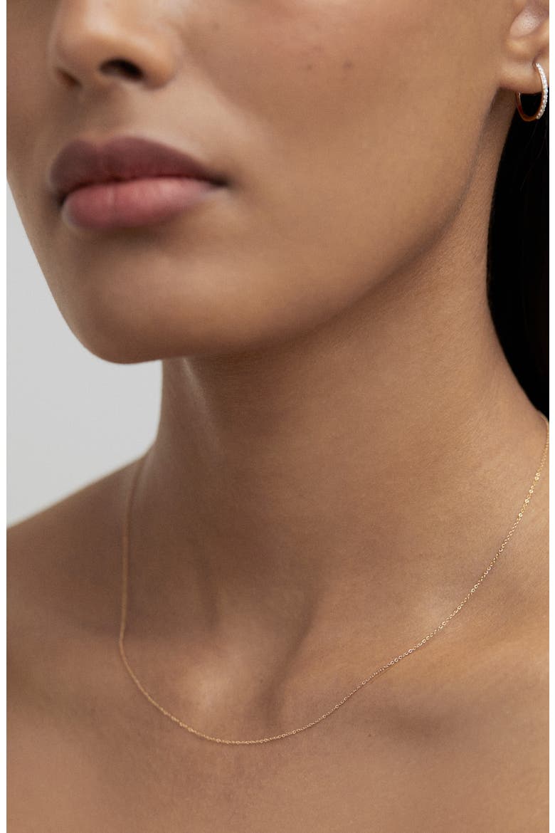 Lab Created Diamond Pavé Small Hoop Earrings, Alternate, color, 14K SOLID GOLD