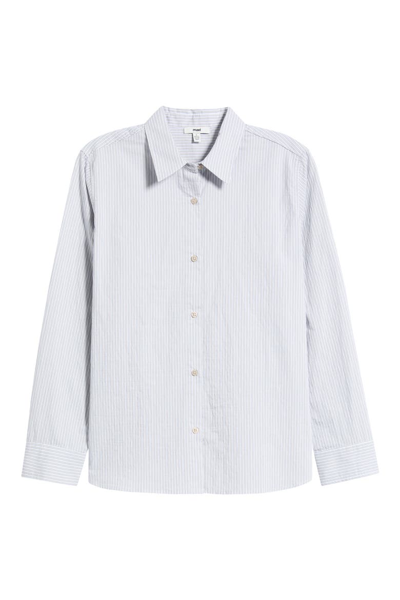 Stripe Button-Up Shirt, Alternate, color, BLUE STRIPED