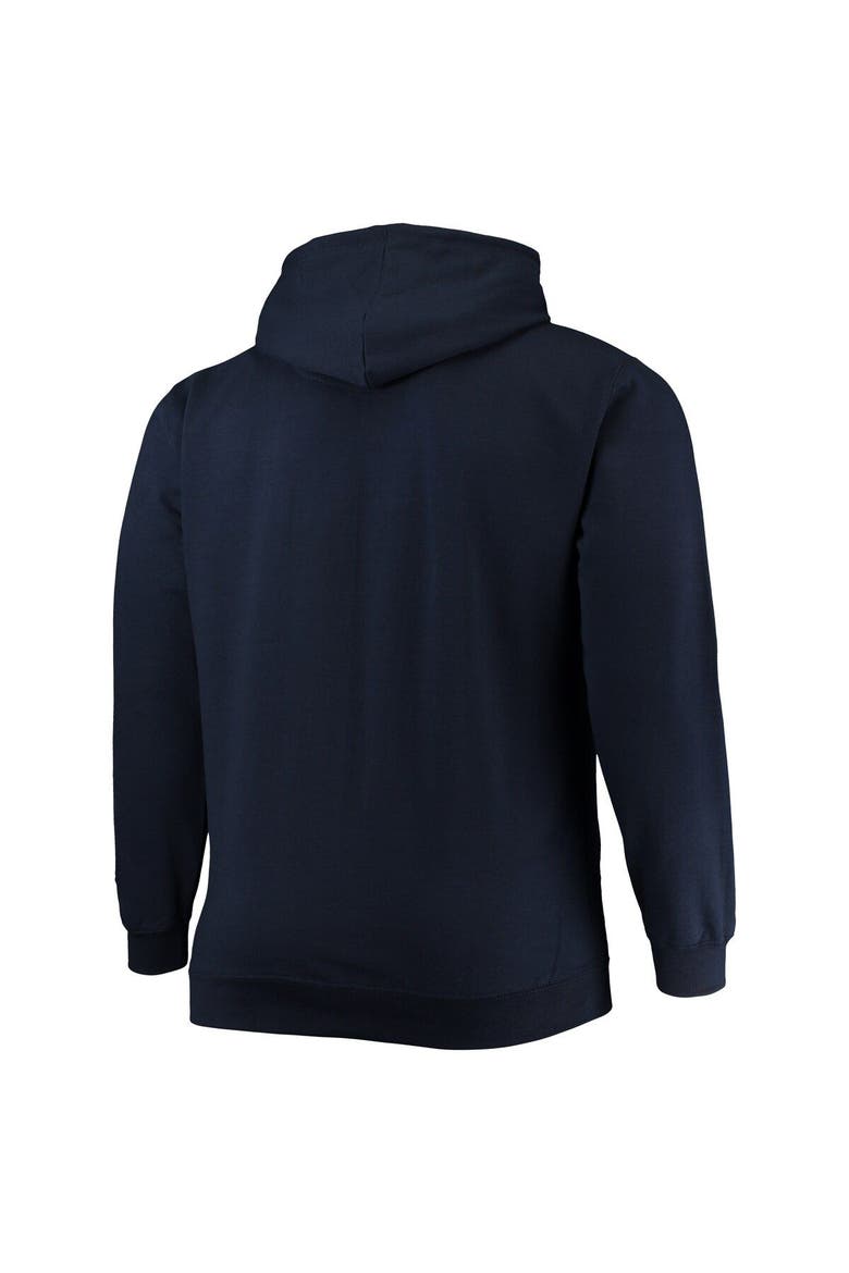 Men's Champion Navy West Virginia Mountaineers Big & Tall Arch Over Logo Powerblend Pullover Hoodie, Alternate, color, Navy