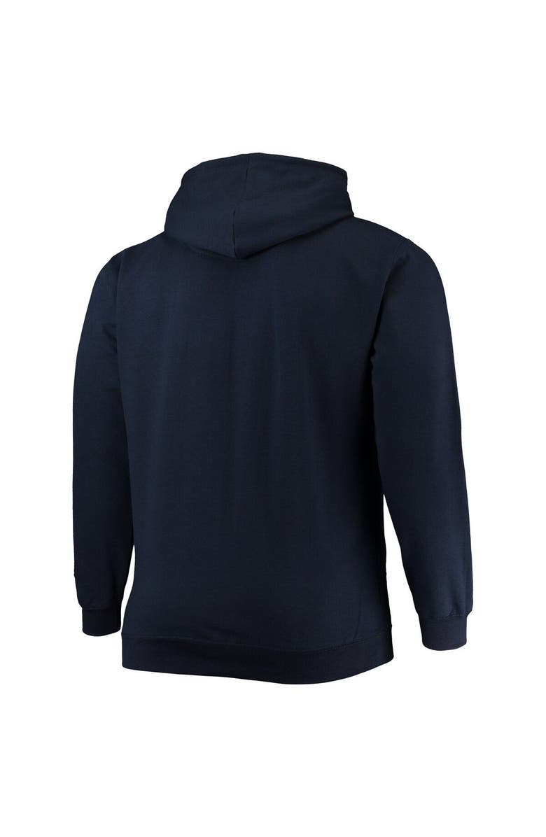 Champion Men's Champion Navy West Virginia Mountaineers Big & Tall Arch Over Logo Powerblend Pullover Hoodie, Alternate, color, Navy