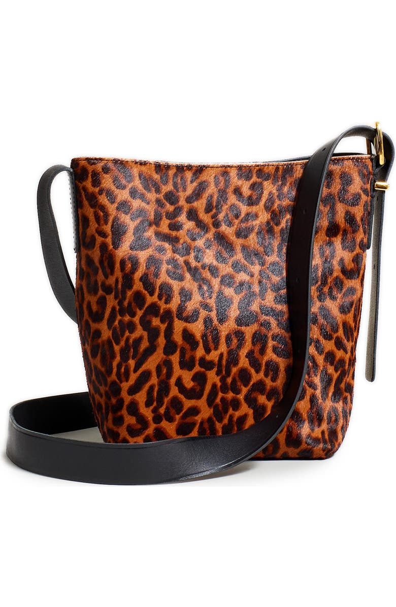 Madewell Genuine Calf Hair Essentials Mini Bucket Bag, Main, color,