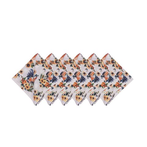 Rooster Farmhouse Graphic Print Napkins Set of 6