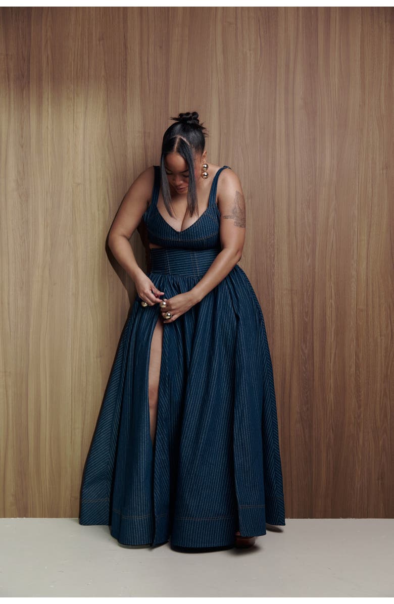 OFUURE Dani Maxi Skirt, Alternate, color, Denim