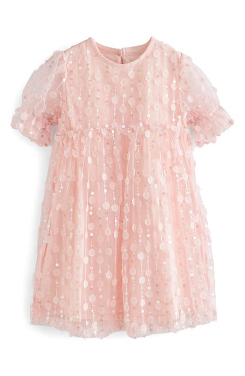 Kids' Sequin Floral Dress