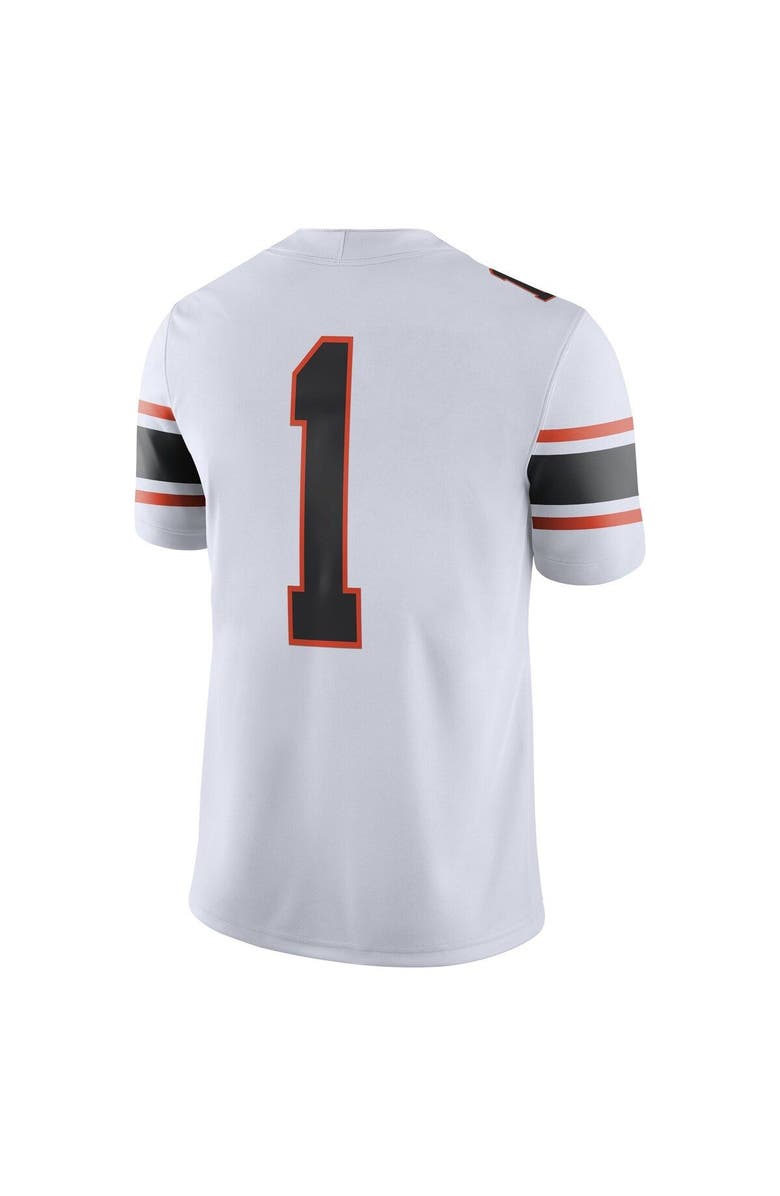 Nike Men's Nike #1 White Oklahoma State Cowboys Game Jersey, Alternate, color, White