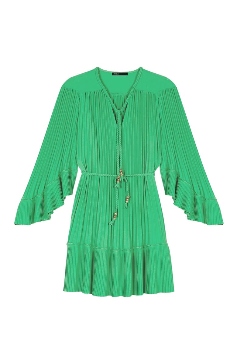maje Mini pleated dress, Main, color, 