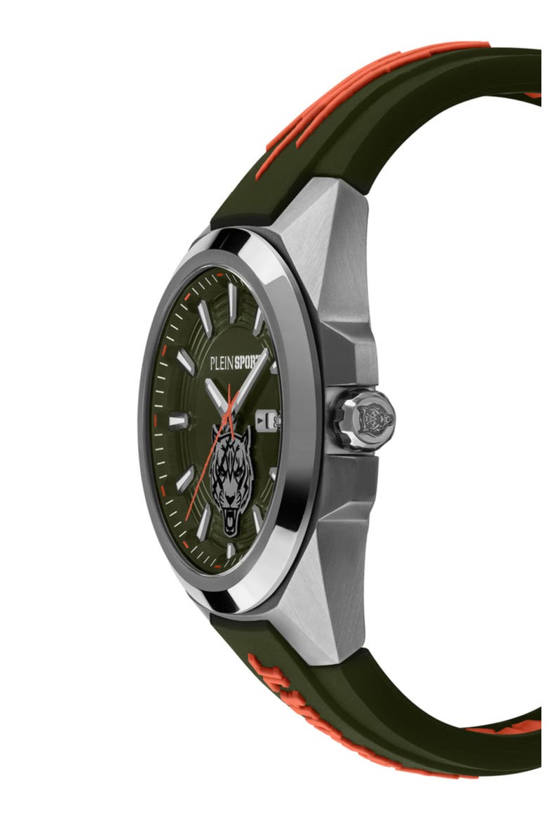 Tigermaster Quartz Silicone Strap Watch, 47mm, Alternate, color, GUN