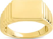 Sterling Forever Reta Polished Signet Ring