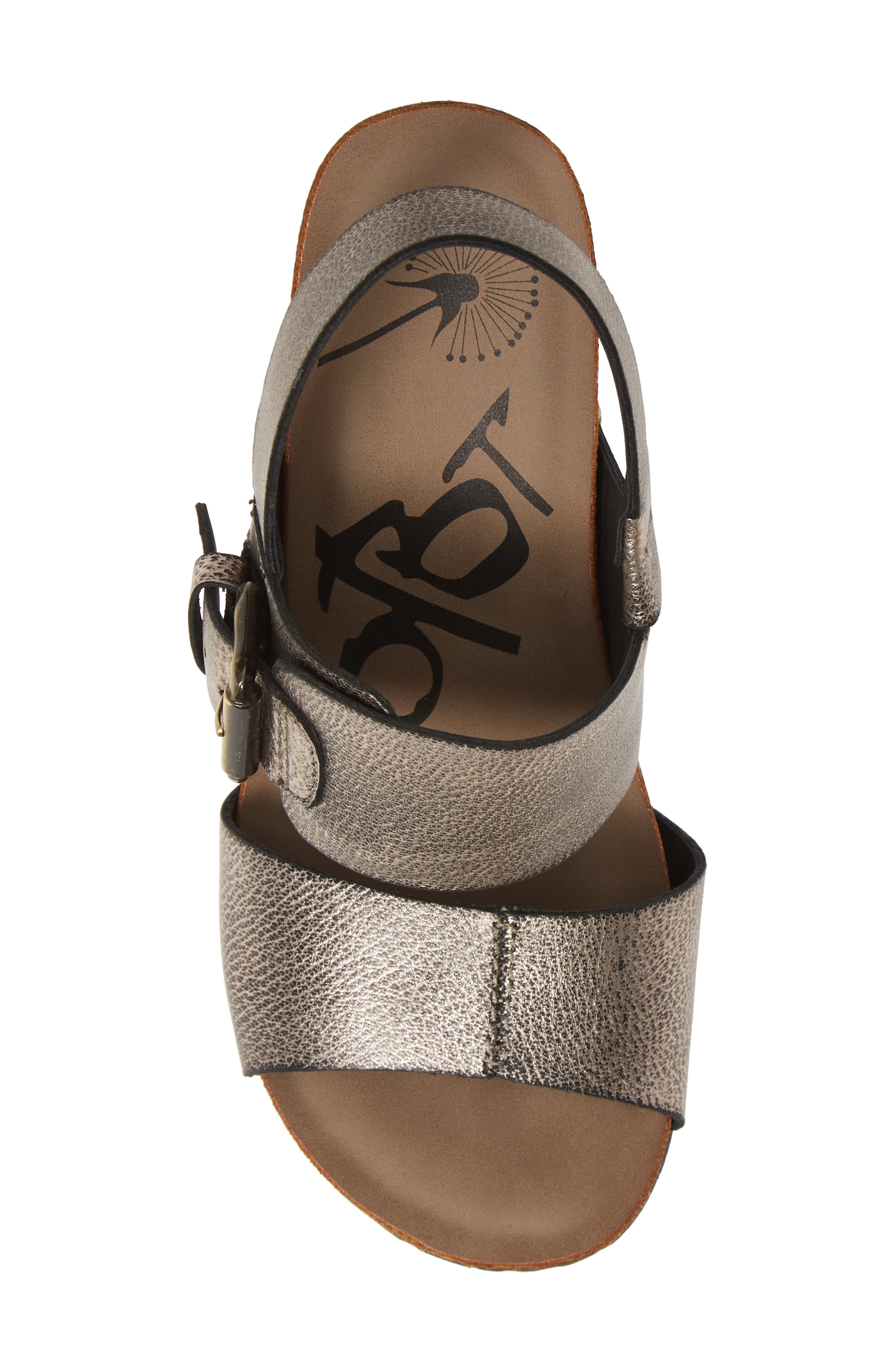 Overnight Wedge Sandal, Alternate, color, GREY PEWTER LEATHER
