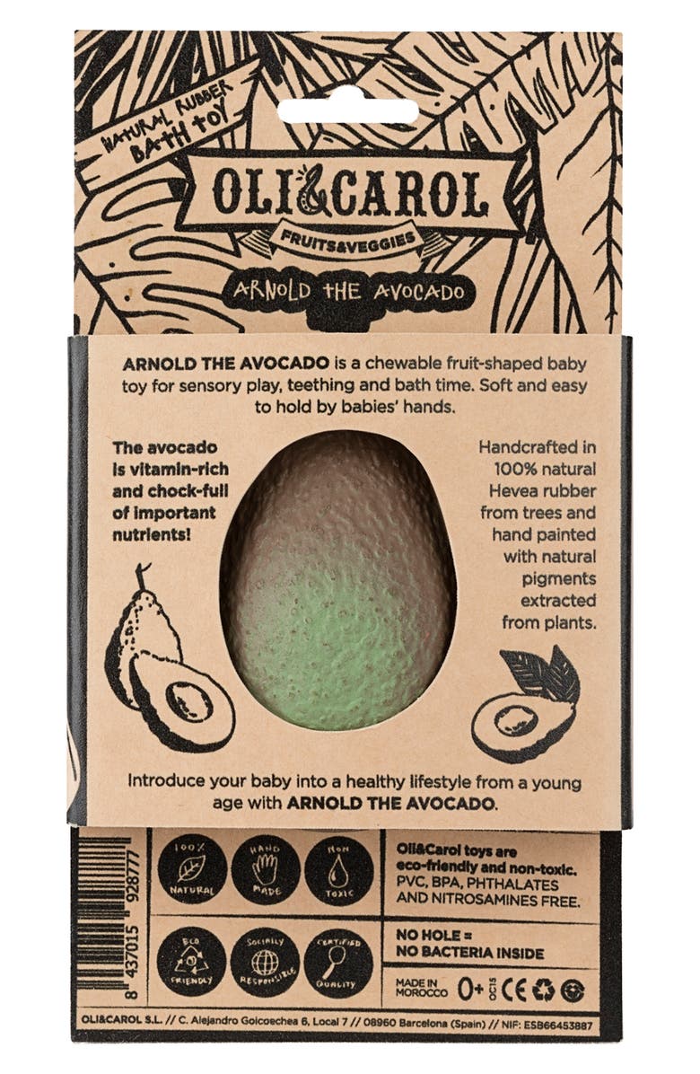 Oli&Carol Oli and Carol Arnold the Avocado Teething Toy, Alternate, color,