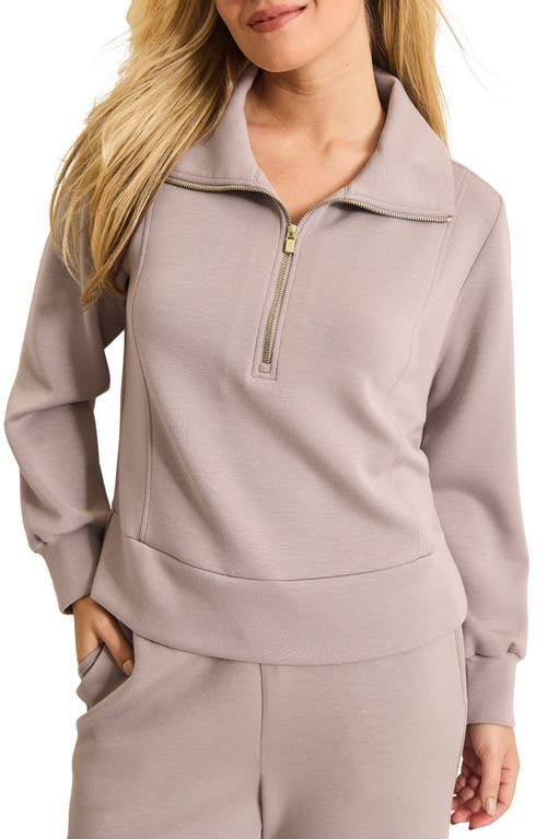 Tommy Bahama Palm Voyage Half Zip Pullover In Grey Jasper
