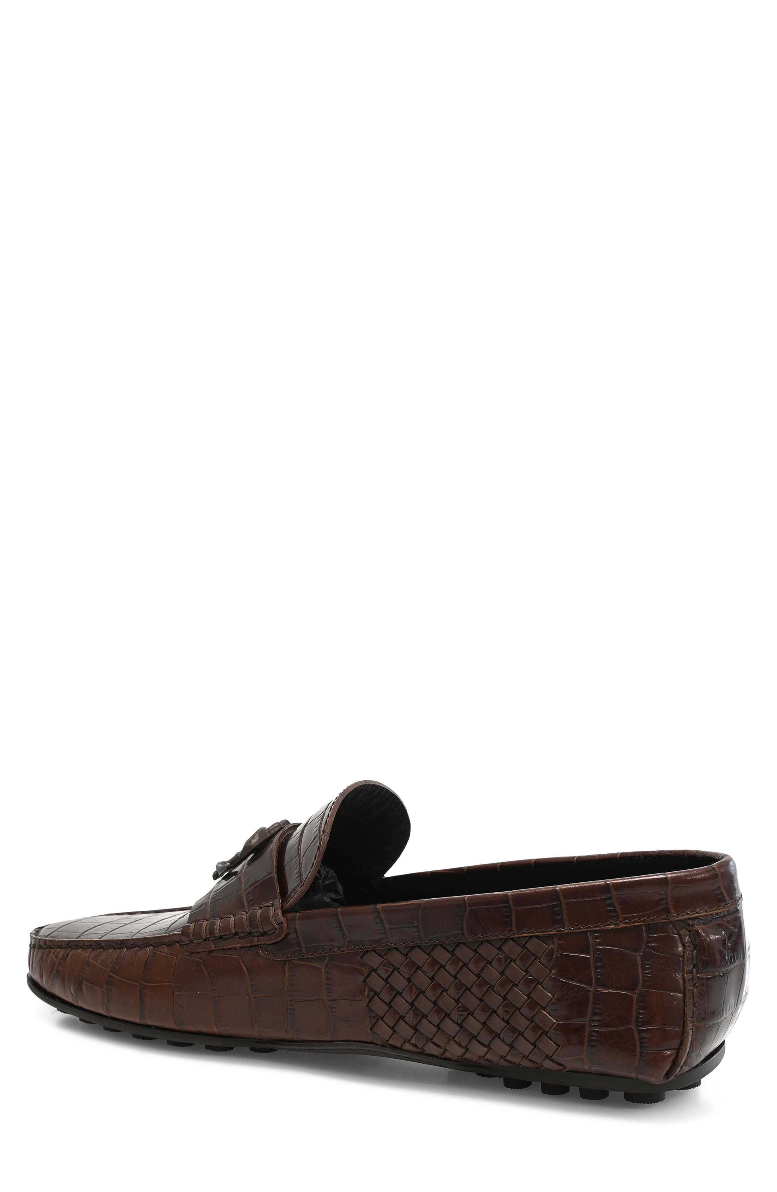 Cocco Woven Croc Embossed Driving Loafer - image 4