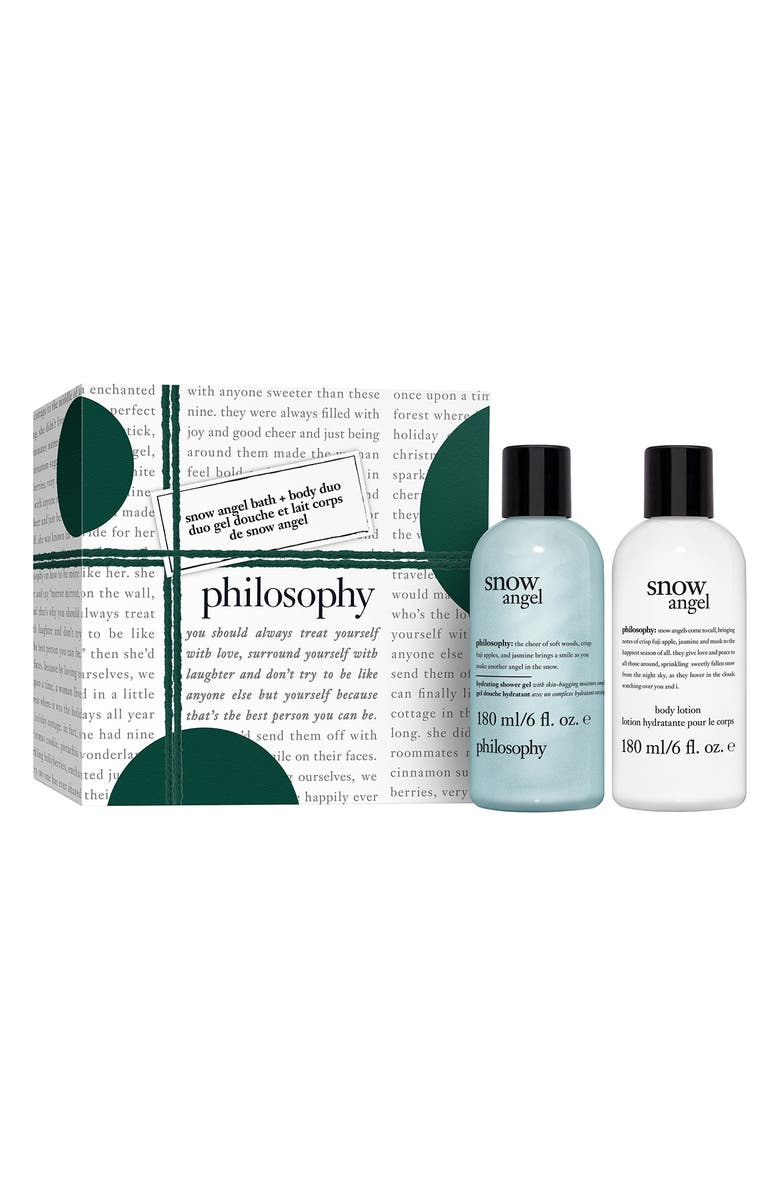 philosophy snow angel 2-piece bath & body gift set, Main, color, 
