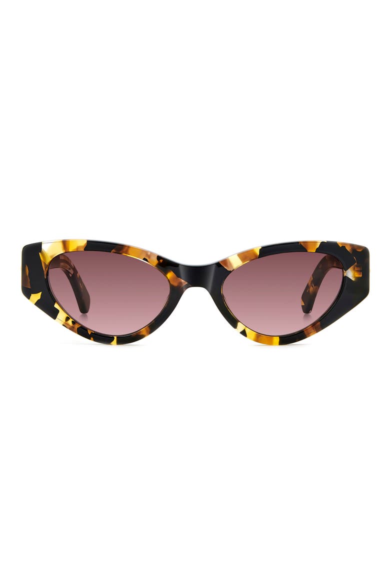 bria 52mm cat eye sunglasses, Main, color, HAVANA/ PINK DS