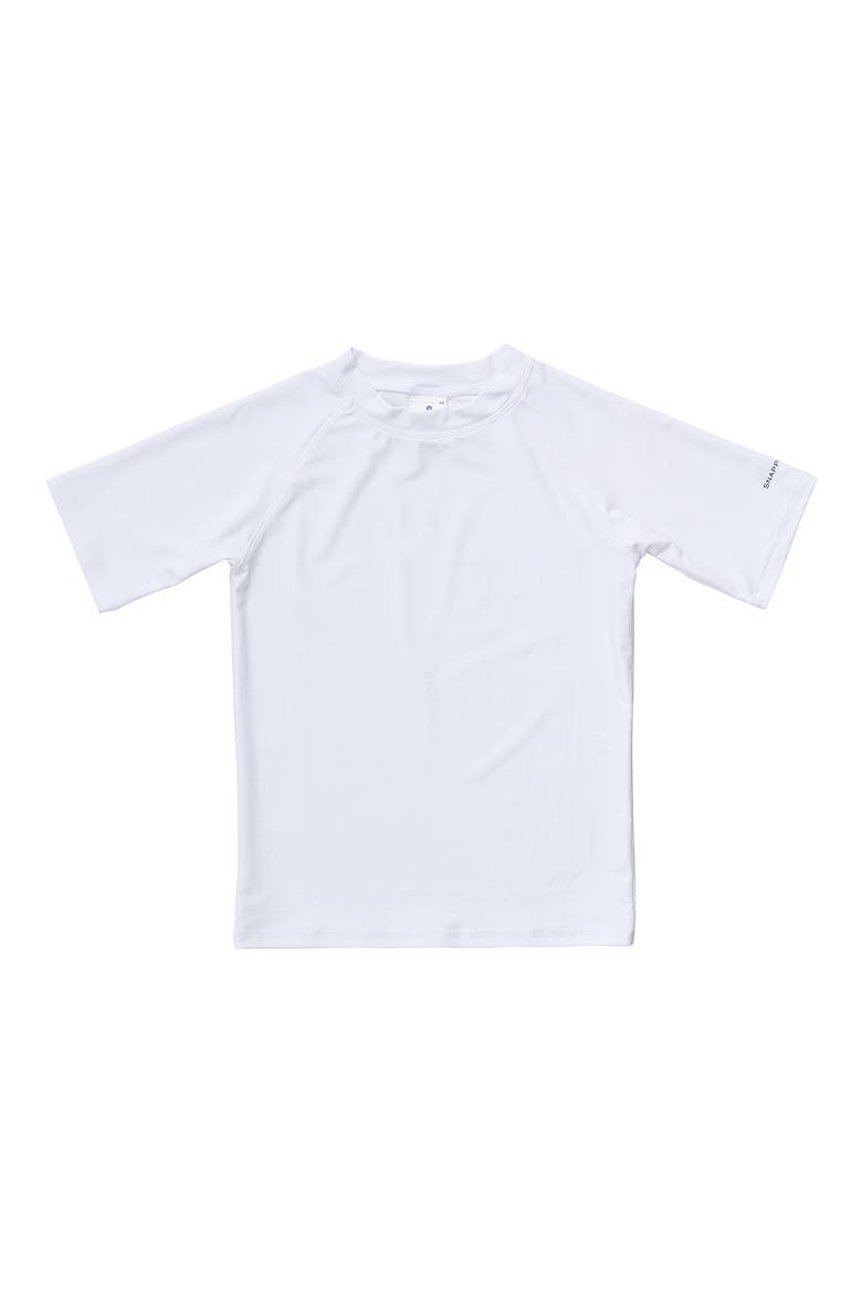 Kids' Short Sleeve Rashguard, Main, color, WHITE