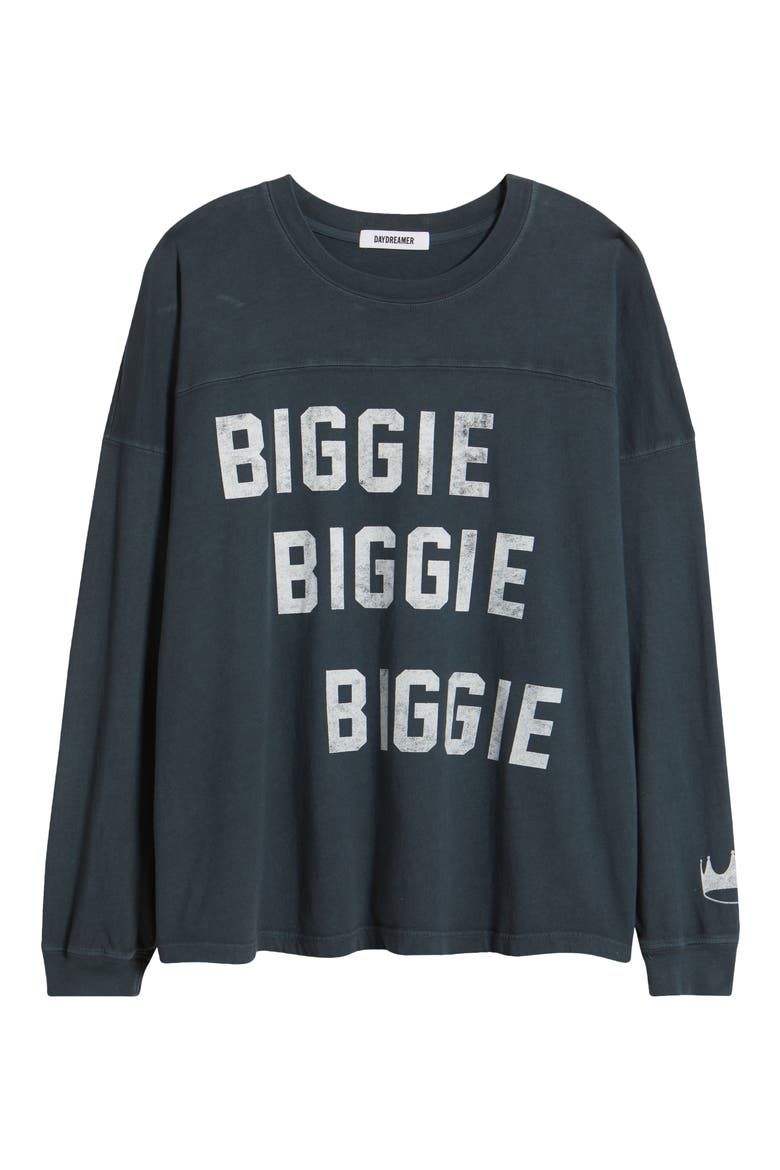 Biggie Varsity Long Sleeve Cotton Graphic T-Shirt, Alternate, color, VINTAGE BLACK
