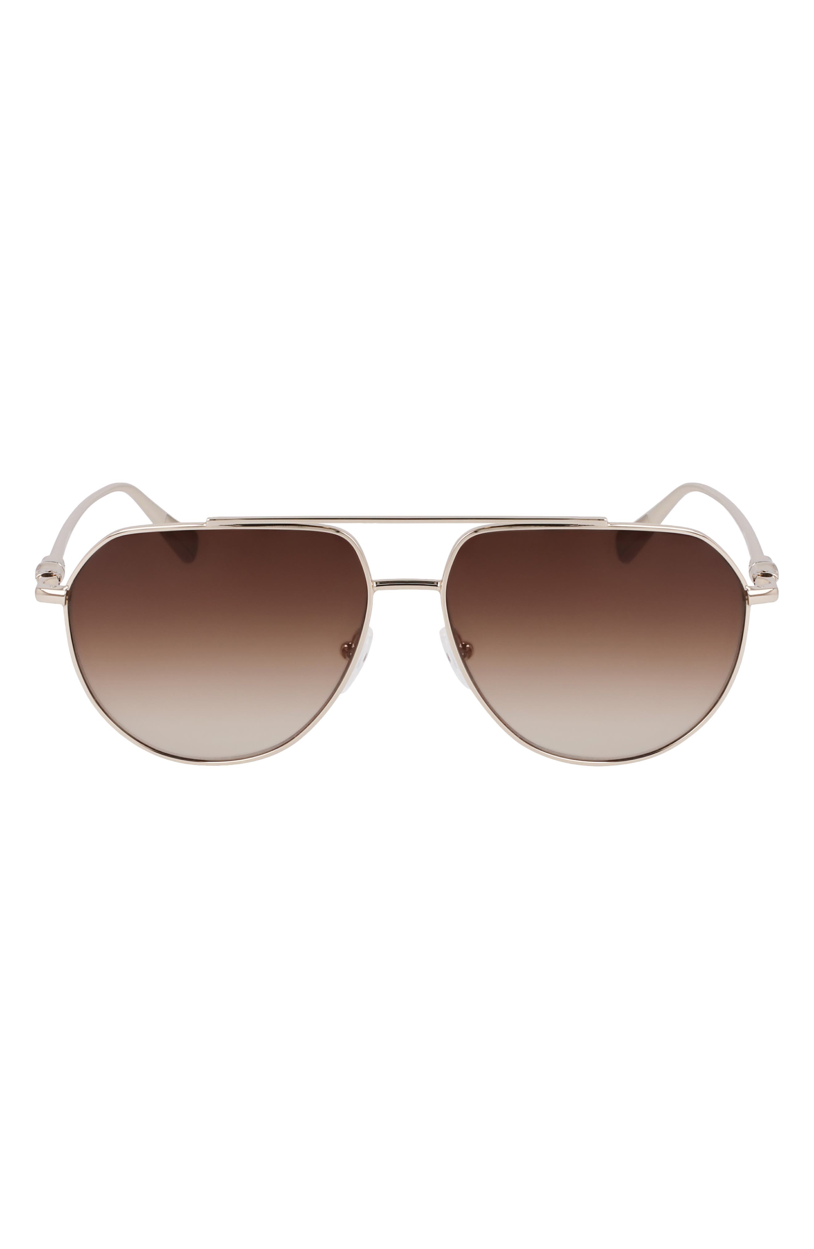 Longchamp Roseau 57mm Gradient Aviator Sunglasses