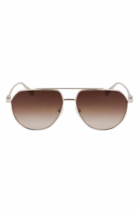Longchamp Roseau 57mm Gradient Aviator Sunglasses