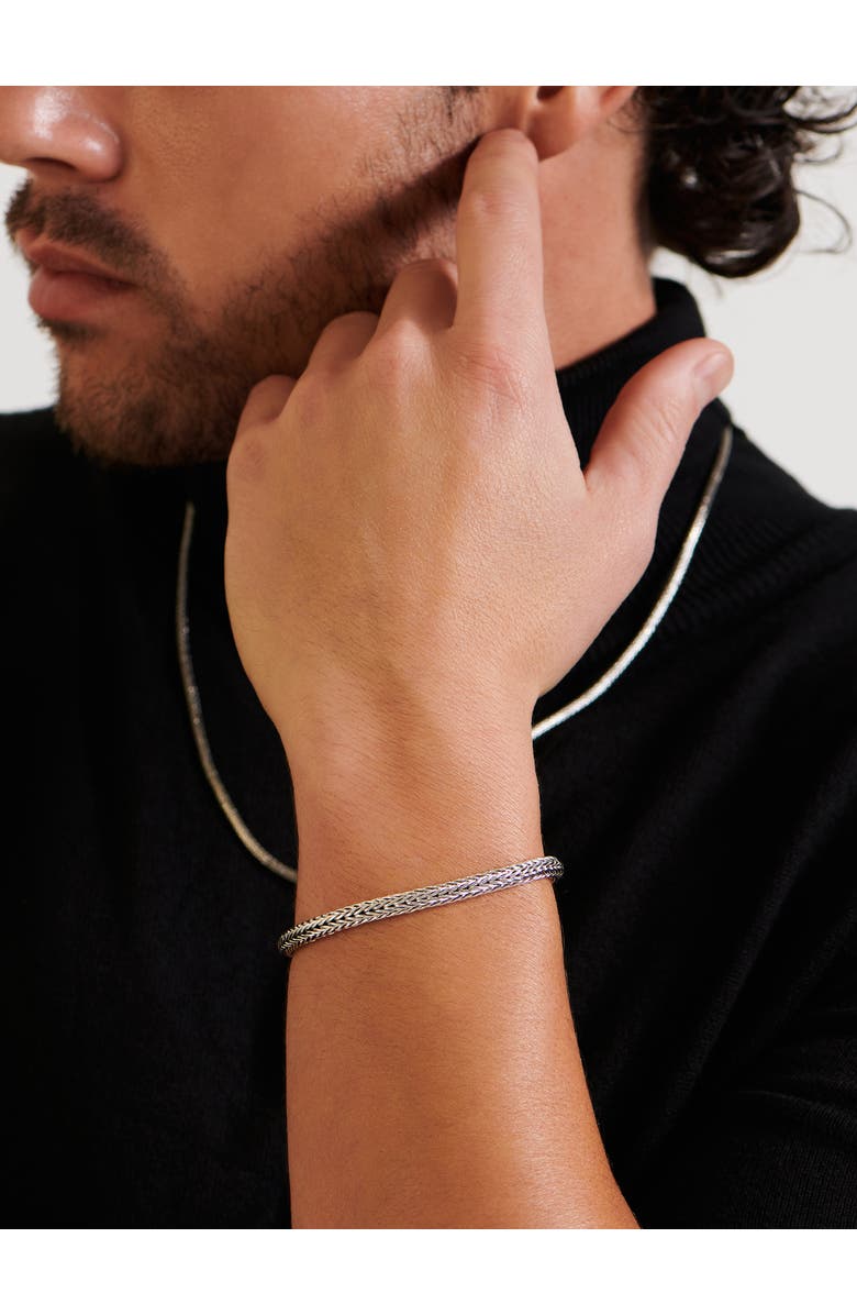 DEVATA Foxtail Chain Bracelet in Sterling Silver, 5mm, Alternate, color, Silver