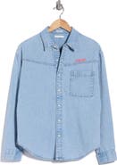 MOTHER The Big Splash Cotton Denim Shirt