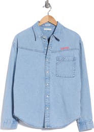MOTHER The Big Splash Cotton Denim Shirt