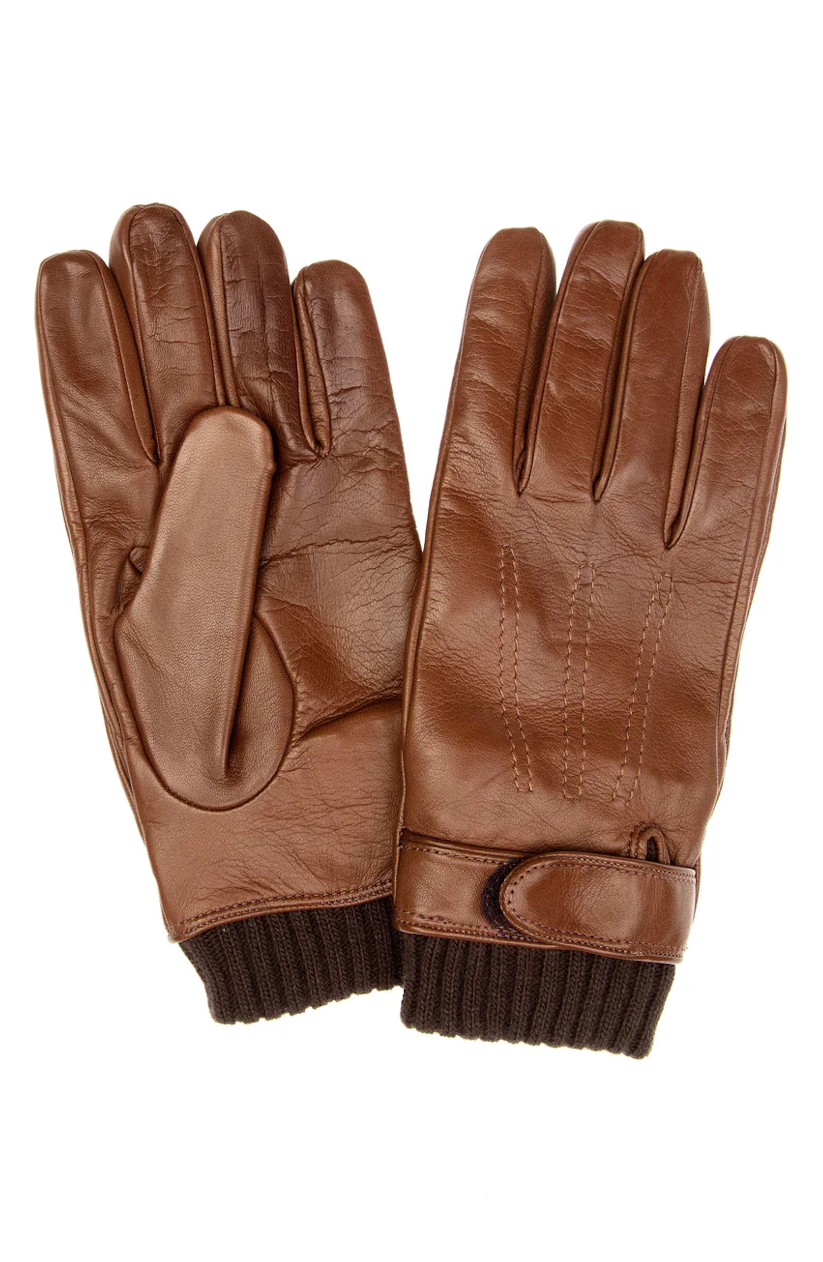 Paula Rowan Arlo Cashmere Lined Leather Gloves in Taupe 