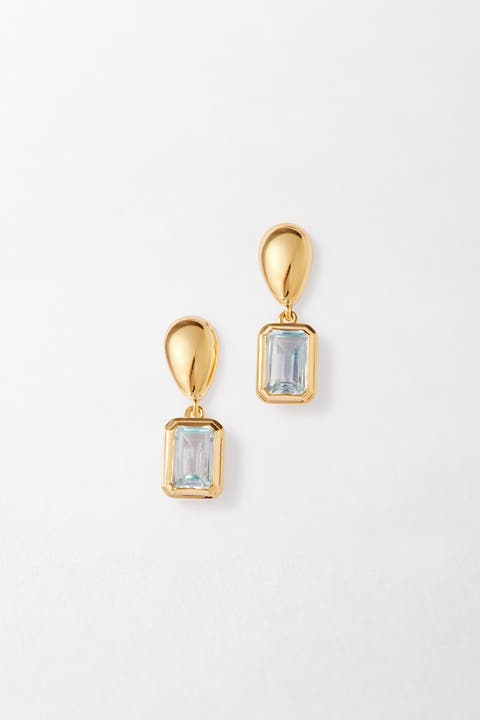 Pebble Birthstone Drop Earrings