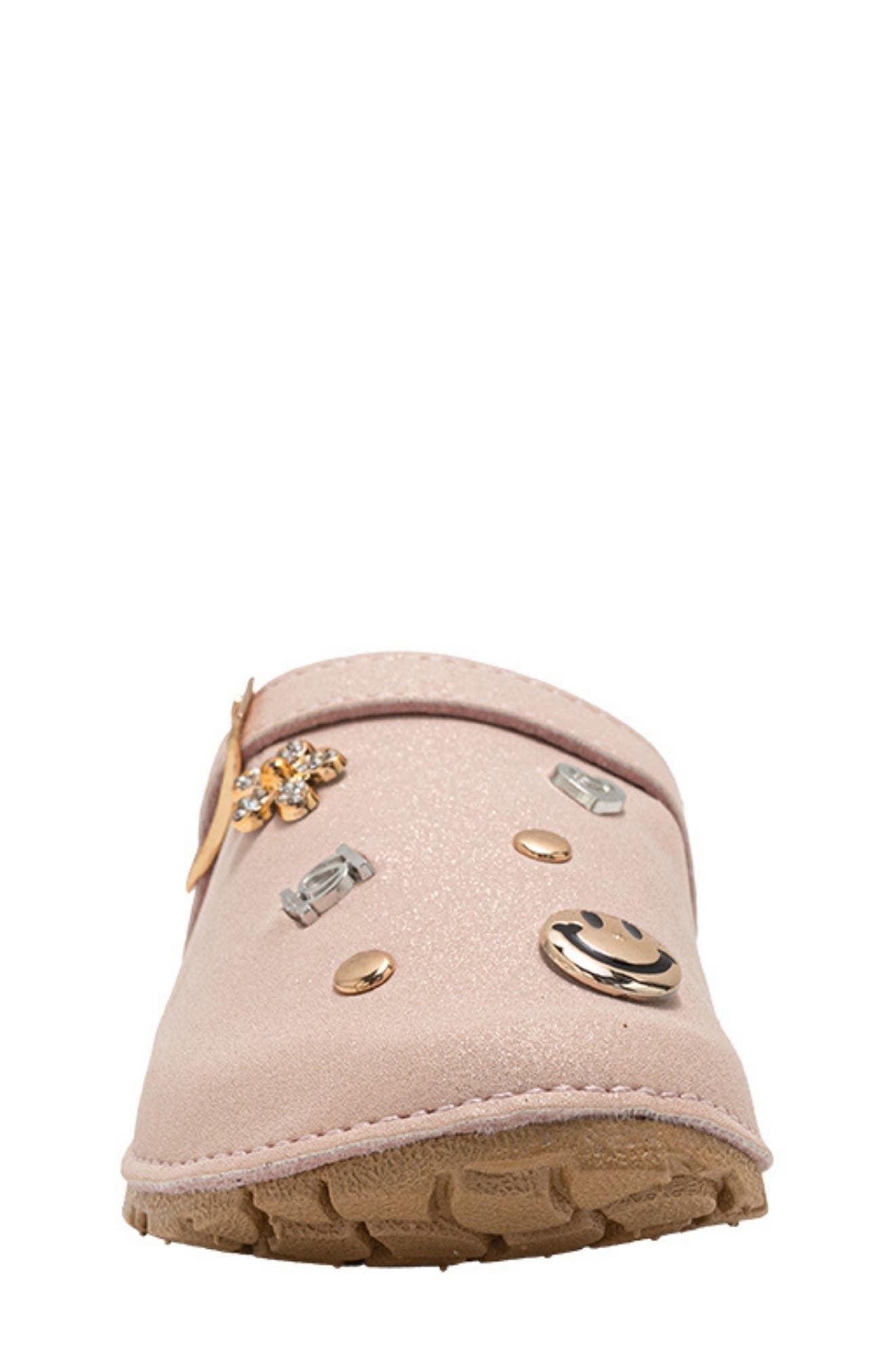 bebe Kids' Embellished Charm Slingback Clog, Alternate, color, Blush