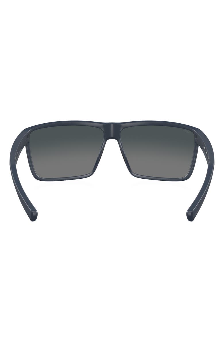 Costa Del Mar Rincon 63mm Gradient Polarized Oversize Rectangular Sunglasses, Alternate, color, Grey Gradient