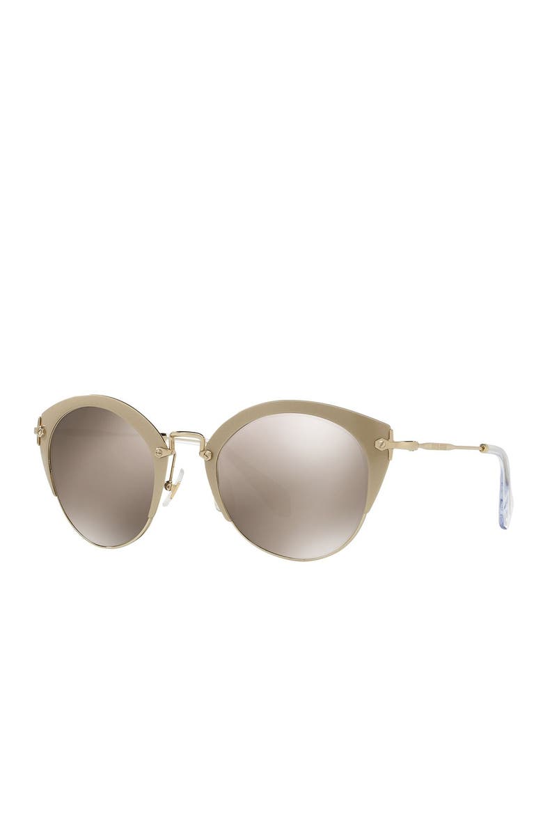 Sartoria 52mm Metal Typewriter Sunglasses, Alternate, color, CREAM
