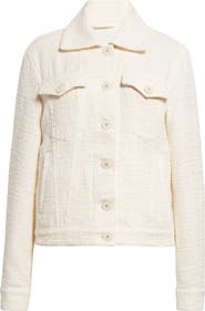 Eleventy Slub Weave Cotton Blend Trucker Jacket