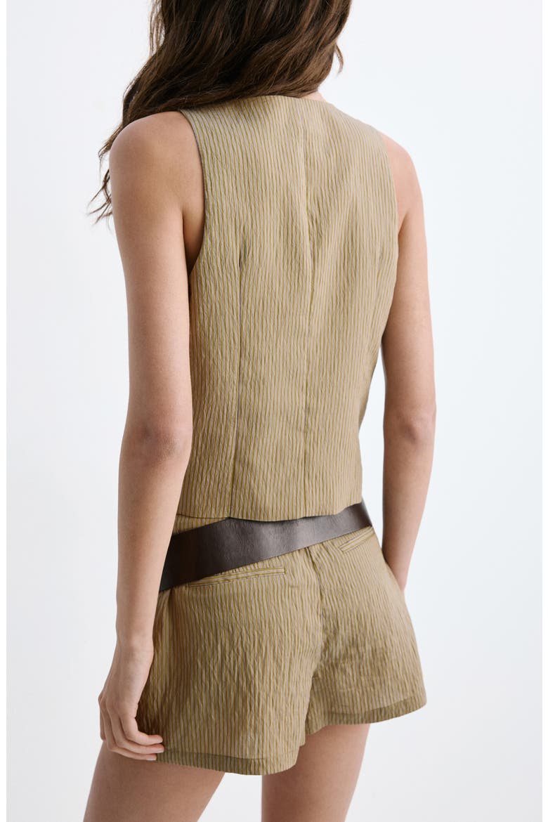 Striped Toggle Vest, Alternate, color, GREEN