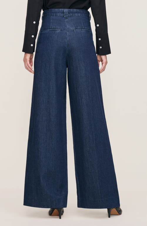 Dl1961 Hepburn Pleated High Waist Wide Leg Jeans In Blue