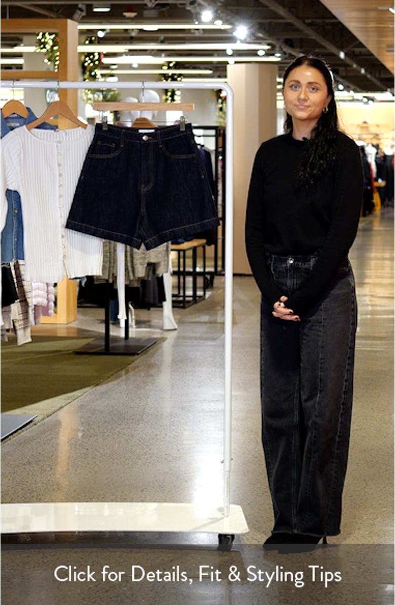 Whitaker High Waist Denim Shorts, sales video thumbnail