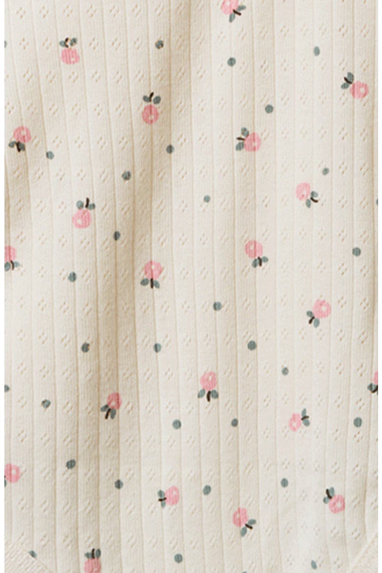 Faux Wrap Pointelle Romper, Alternate, color, POSEY BLOSSOM PRINT