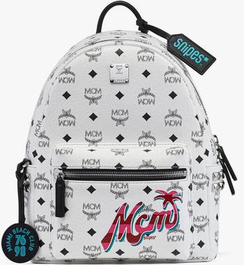 Small MCM x SNIPES Stark Side Studs Backpack in Visetos