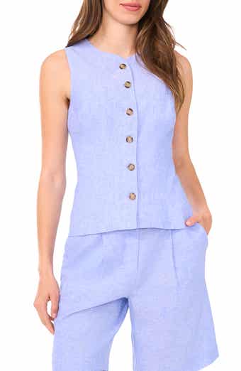 Halogen® Linen Blend Vest
