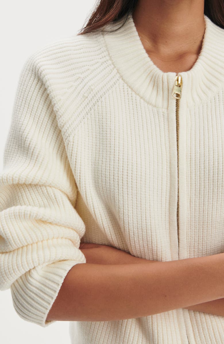 Varley Milo Knit Jacket, Alternate, color, Egret